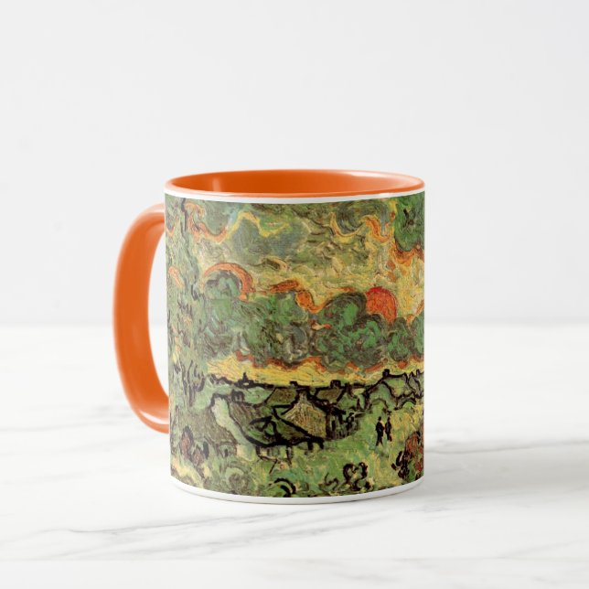 Van Gogh Stugor Cypreser Minne av norr Mugg (Framsida vänster)