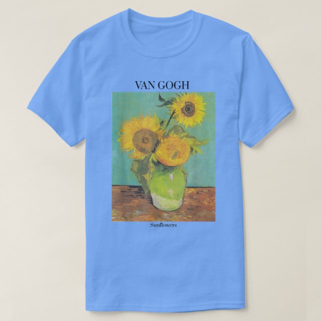 Van Gogh SunblommArt Gift Vincent Van Gogh T Shirt (Design framsida)