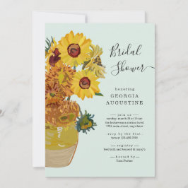 Van Gogh Sunblommblommor Inbjudningskort för möhip