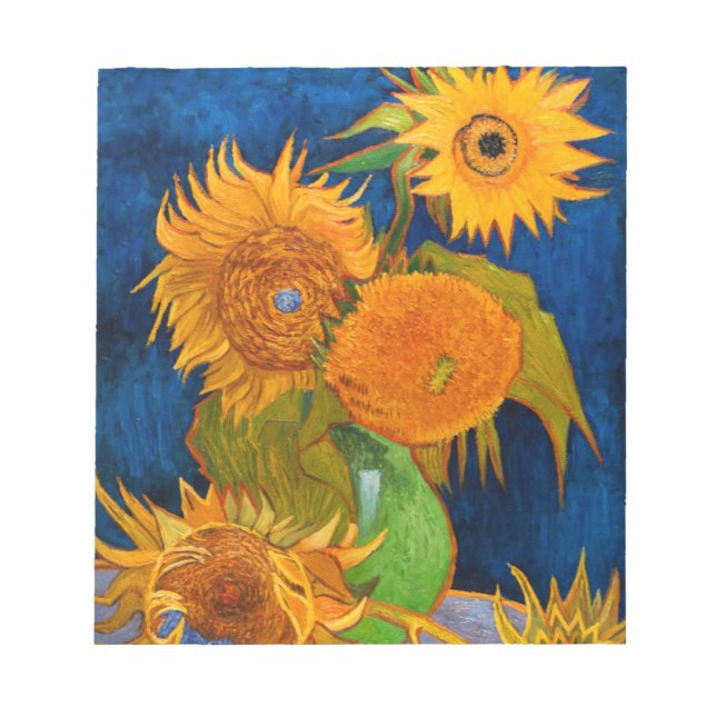 Van Gogh Sunblommor Anteckningsblock (Framsida)
