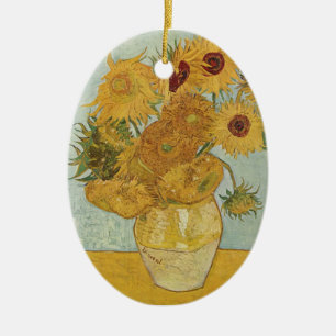 Van Gogh Sunblommor Julgransprydnad Keramik