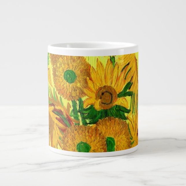 Van Gogh Sunblommor Jumbo Mugg (Framsidan)