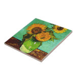 Van Gogh - Sunblommor Kakelplatta<br><div class="desc">Vincent Van Gogh-målning,  Sunblommor,  keramik.  Efter-impressionistisk målning av Vincent Van Gogh,  1888.</div>