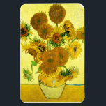 Van Gogh Sunblommor Magnet<br><div class="desc">Van Gogh Sunblommor magnet. Oljemålning på arbetsyta från 1888. Vas med 15 solblommor är en av Vincent Van Goghs mest älskade fortfarande verk. Den briljanta användan av  väcker tyst slutet av sommaren. En underbar gåva till fläkt av solblommor,  Van Gogh,  impressionism och fortfarande livskonst.</div>