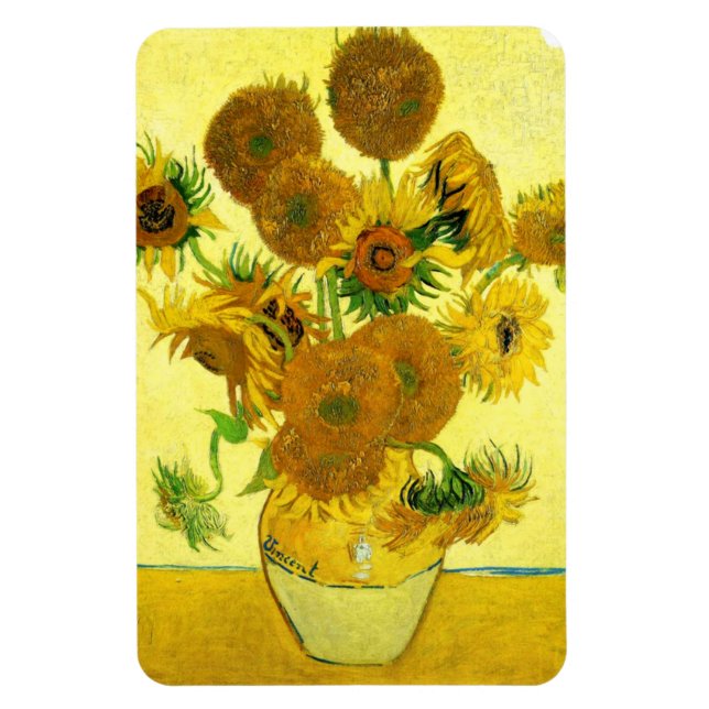 Van Gogh Sunblommor Magnet (Vertikal)