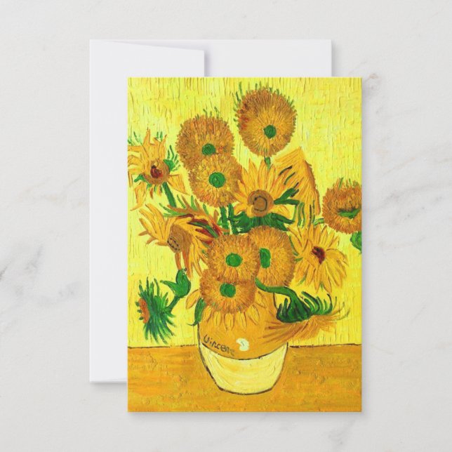 Van Gogh Sunblommor OSA Kort (Framsida)