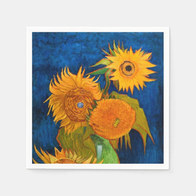 Van Gogh Sunblommor Pappersservett (Framsidan)
