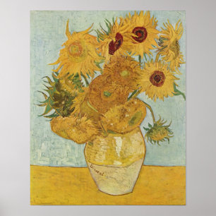 Van Gogh Sunblommor Poster