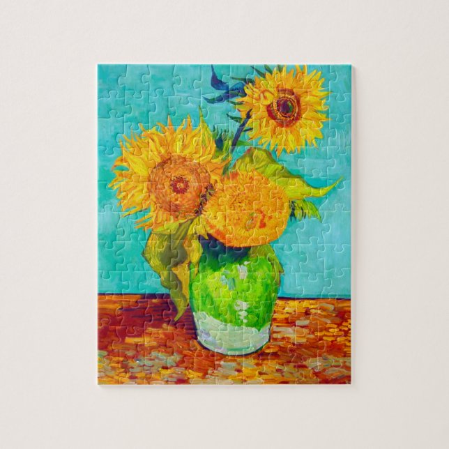 Van Gogh Sunblommor  Pussel (Vertikal)
