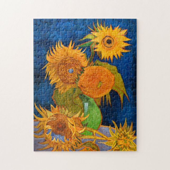 Van Gogh Sunblommor Pussel (Vertikal)