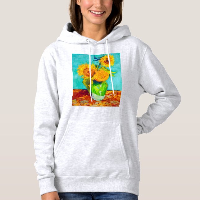 Van Gogh Sunblommor  T Shirt (Framsida)