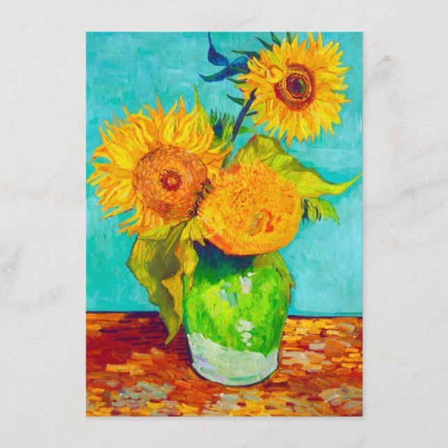 Van Gogh Sunblommor Tilläggskort (Framsida)