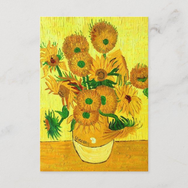 Van Gogh Sunblommor Tilläggskort (Framsida)