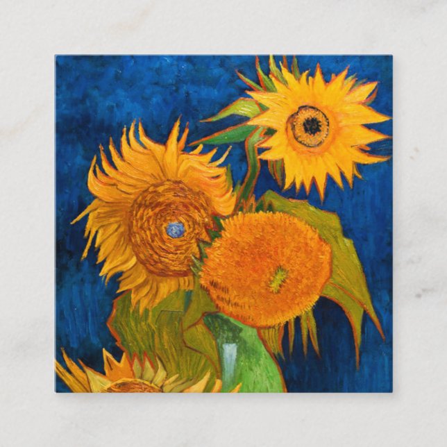 Van Gogh Sunblommor Tilläggskort (Framsida)