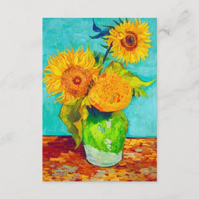 Van Gogh Sunblommor Tilläggskort (Framsida)