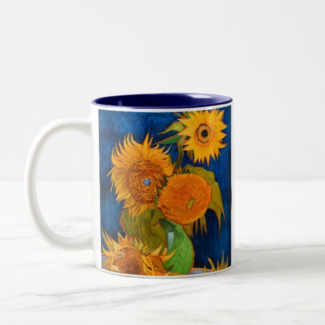 Van Gogh Sunblommor Två-Tonad Mugg (Vänster)