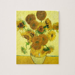 Van Gogh Sunblommors Puzzle Pussel