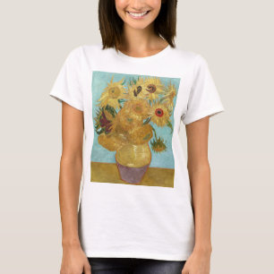 Van Gogh Sunflowers - Blå och gul impressionism T Shirt