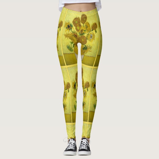 Van Gogh Sunflowers Leggings (Framsida)