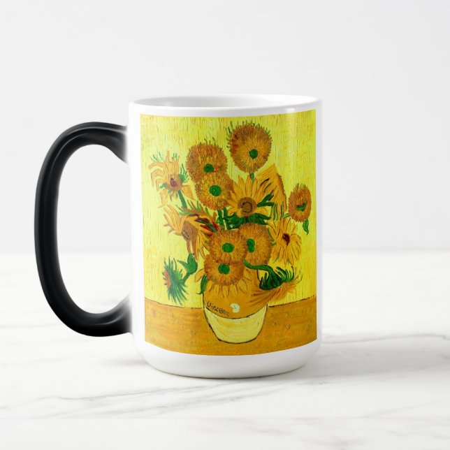 Van Gogh Sunflowers Magisk Mugg (Vänster)
