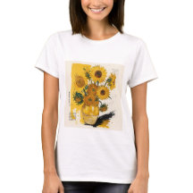 Van Gogh Sunflowers Modern Remix T-Shirt
