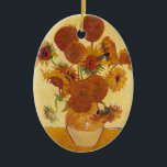 Van Gogh Sunwers (F454) Vintage Fine Art Julgransprydnad Keramik<br><div class="desc">Fin konst poster,  utskrifter och andra föremål av Vincent van Gogh. Solblommor.</div>