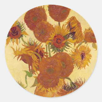 Van Gogh Sunwers (F454) Vintage Fine Art Runt Klistermärke