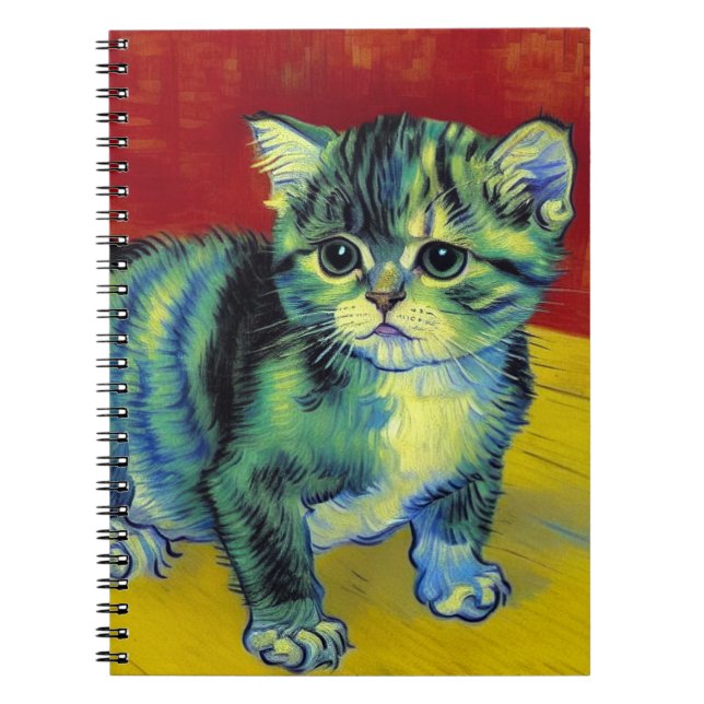 Van Gogh Tabby katt Anteckningsbok (Framsidan)