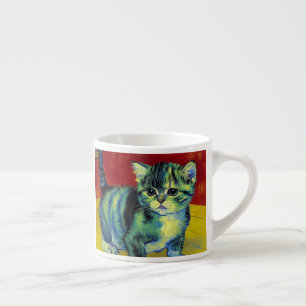 Van Gogh Tabby katt Espressomugg
