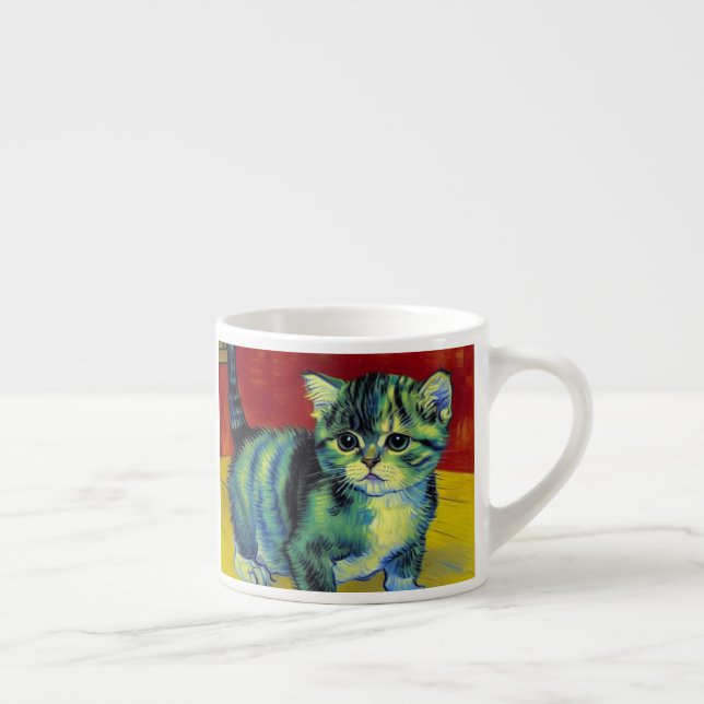 Van Gogh Tabby katt Espressomugg (Höger)