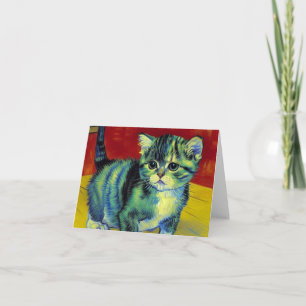 Van Gogh Tabby katt Inbjudan