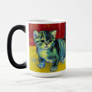Van Gogh Tabby katt Magisk Mugg