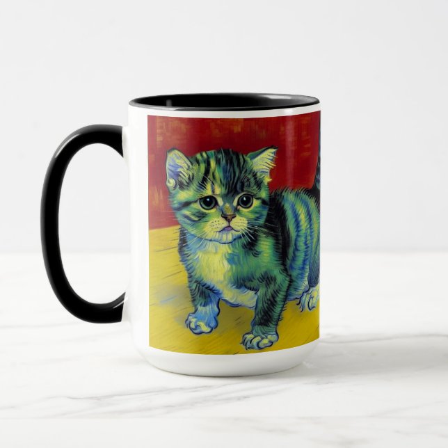 Van Gogh Tabby katt Mugg (Vänster)