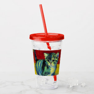 Van Gogh Tabby katt Take Away Mugg