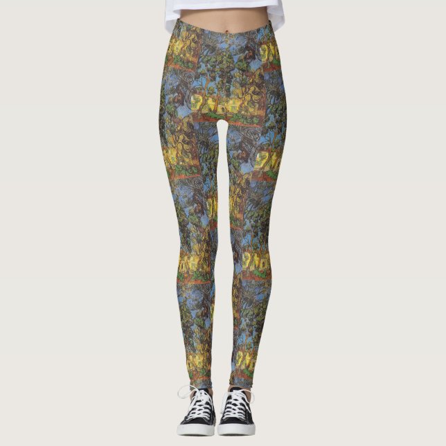 Van Gogh Tallgranar - Klassisk Trädgårdskonst Leggings (Framsida)