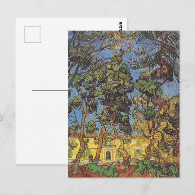 Van Gogh Tallgranar - Klassisk Trädgårdskonst Vykort (Fram/baksida)