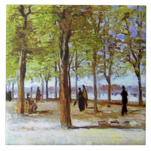 Van Gogh: Terrace i Luxemburg Garden Kakelplatta