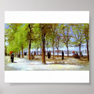 Van Gogh - terrass i den Luxembourg trädgården Poster