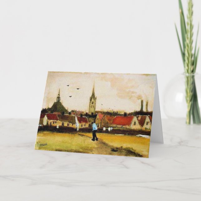 Van Gogh - "The Hague with New Church" Kort (Framsida)