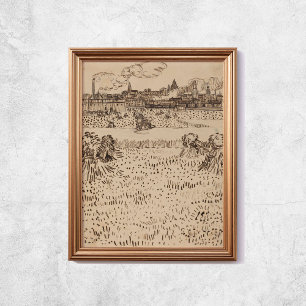 Van Gogh the Harvest Sketches Poster