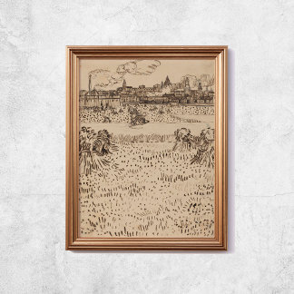 Van Gogh the Harvest Sketches Poster