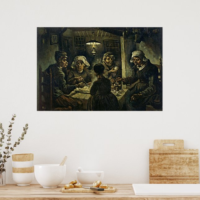 Van Gogh The Potato Eaters Fina Konst Poster (Kök)