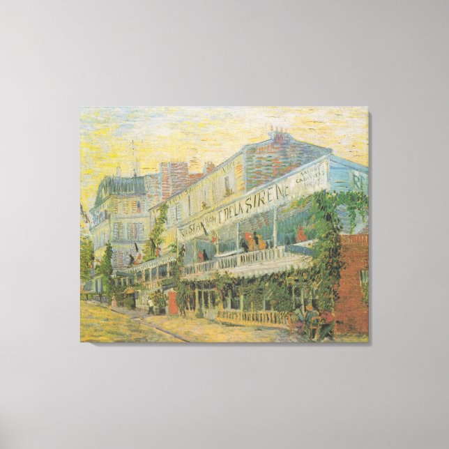 Van Gogh The Restaurant de la Sirene vid Asnieres Canvastryck (Framsida)