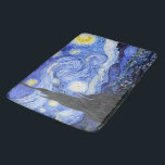 Van Gogh the Starry Nght Badrumsmatta<br><div class="desc">Oljemålning från den nederländske mästaren Vincent Van Gogh (1853-1890), troligen hans mest berömd målning, Van Gogh målade "Stjärnnatten" 1889 från minnet när han var i en asyl i Frankrike där han checkade in sig för depression. I målningen finns måne, Venus och många stjärnor omgivna av gult och vitt ljus.Vid grund...</div>