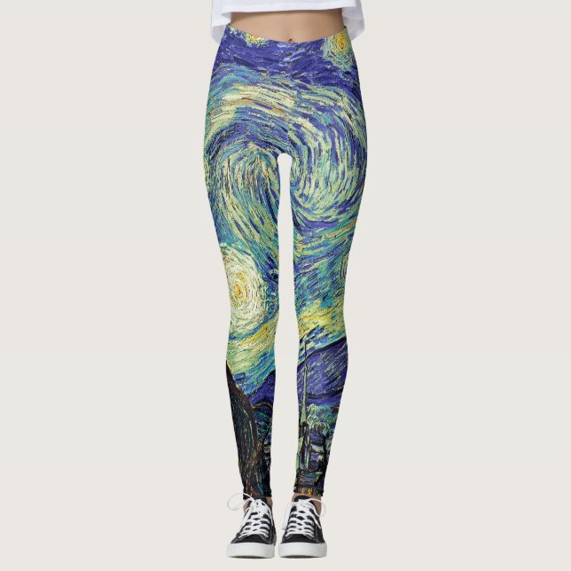 Van Gogh the Starry Nght Leggings (Framsida)