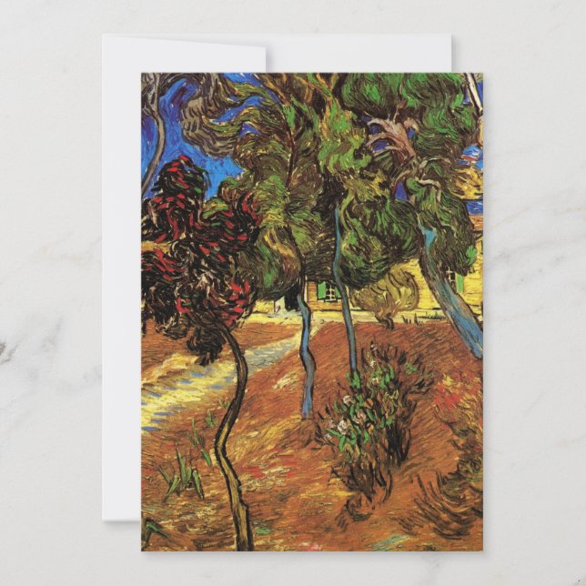 Van Gogh Träd i Garden, Saint Paul Hospital (Framsida)