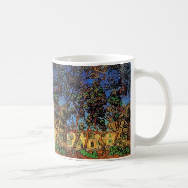 Van Gogh Träd i Garden, Saint Paul Hospital Kaffemugg (Höger)