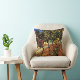 Van Gogh Träd i Garden, Saint Paul Hospital Kudde