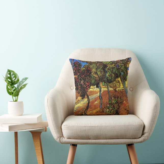 Van Gogh Träd i Garden, Saint Paul Hospital Kudde (Stol)