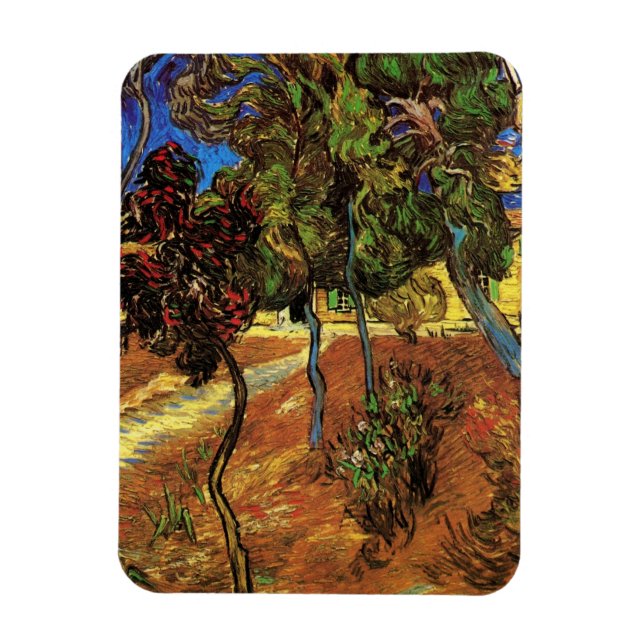 Van Gogh Träd i Garden, Saint Paul Hospital Magnet (Vertikal)